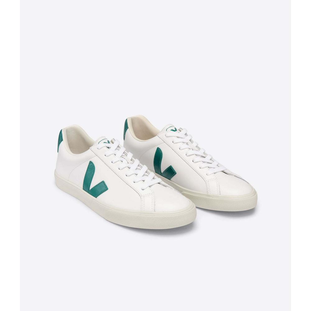 Veja ESPLAR LEATHER Tornacipő Női White/Green | HU 619KOR